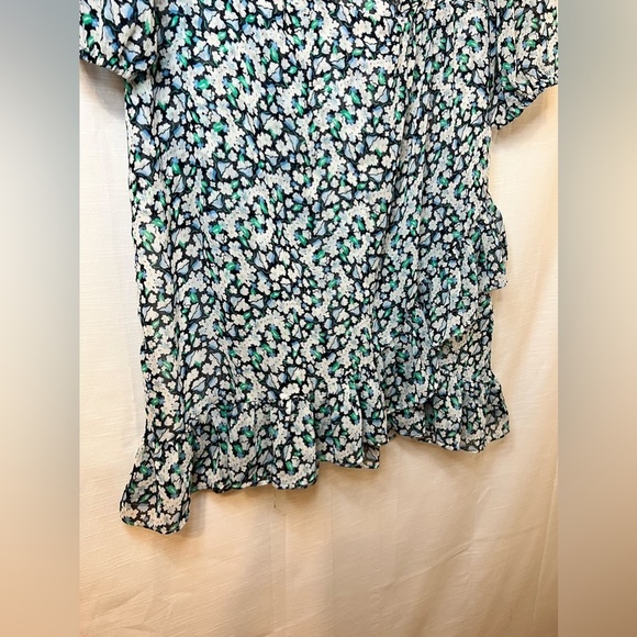 Karl Lagerfeld Paris Women's Floral Tie Ruffle Dress - Picture 7 of 13